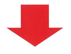 矢印 赤下向き1